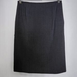 Talbots Petites Wool Blend Skirt Gray Solid Women Size 8